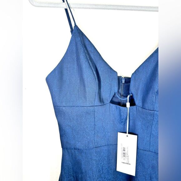 NWT Finders Keepers Mercurial Bustier Mini Blue Dress Tank Backless Size S - Picture 7 of 10